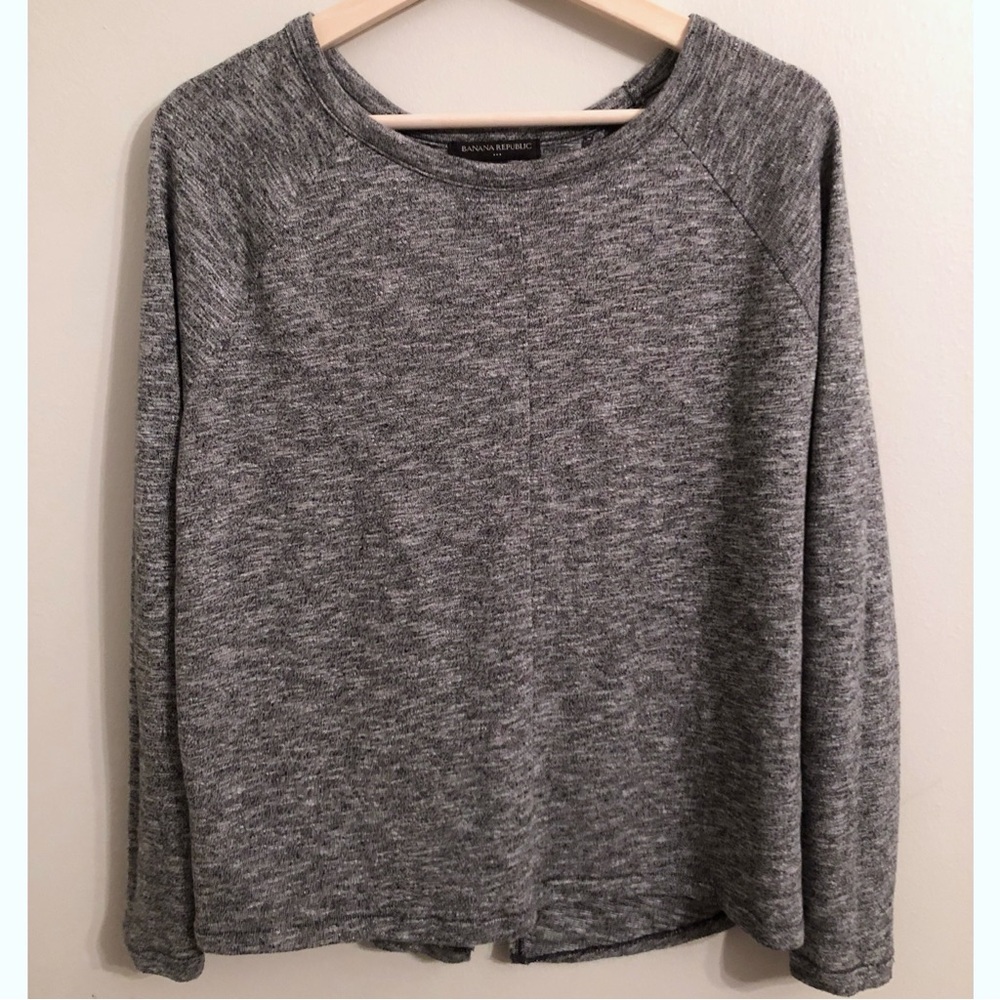 Banana Republic • S • Lightweight Long Sleeve Sweater Heather Grey